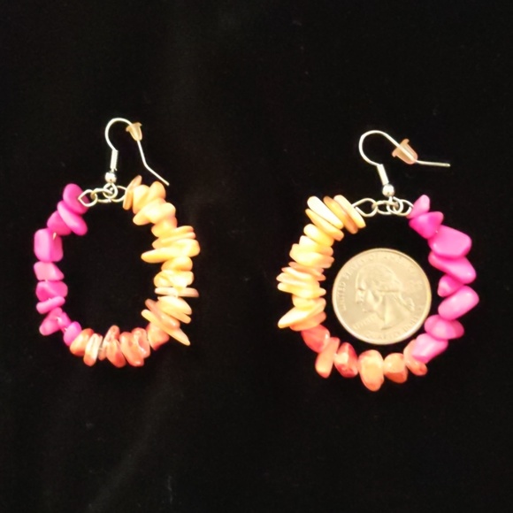 Hoop Beaded Earrings - Picture 2 of 3